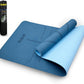 Robust Non-Slip Yoga Mat with Strap, 1/4" Thick TPE Eco-Friendly Workout Mat for Yoga with Position Lines and Texture Surface, Gym Mat for Women, Men, Pilates and Exercises Anti-Tear Sweat-Proof Exercise Mat
