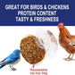 RANZ 2LBS Non-GMO Dried Mealworms for Chickens, High Protein Meal Worms, Premium Chicken Feed, Whole Large Mealworms for Blue Birds, Ducks, Fish