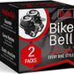 2 Pack Classic Bike Bell, Bicycle Bell Loud Crisp Clear Sound Bicycle Bike Bell City Bike BMX Bike Sports Bike for Adults Kids Right Hand/Left Hand Use