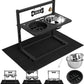 Elevated Dog Bowls with Slow Feeder and Spill Proof Mat, Adjustable Height 4.3-11.8'', Two 1.7L Stainless Steel Food & Water Bowls, Metal Raised Dog Bowl Stand, for Large Medium Breeds