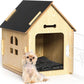 Dog House Indoor for Small Dogs or Cats, Cozy Wooden Design, Small Indoor Bed House, with Air Vents and Elevated Floor Warm Dog Cave