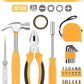 24pcs Home DIY Tool Kit for Household, Office & Garage - General Repair Small Hand Tool Set with Storage Case