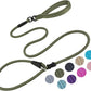 Slip Lead Dog Leash，Strong Nylon Rope Leash and Padded Handle,No Pull Outdoor Walking Training Lead for Small Medium Large Dogs(Army Green, 1/2"×6ft)