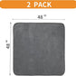 LOOBANI 2 Packs Extra Large Reusable Dog Mat for Floor, Non-Slip Washable Pee Pad for Dogs, Fast Absorbent Pet Whelping Pads, Puppy Playpen Mat for Incontinence, Housebreak, Crate, 48x48in, Gray