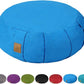 Round Zafu Meditation Cushion, D=15" H=5.5" Zabuton Meditation Pillow, Yoga Bolster/Pillow, Floor seat, Zippered Organic Cotton Cover, Natural Buckwheat, Kneeling Pillow