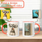 Personalized Coffee Mug, Custom Drawing Portrait Gift, Funny Customized Coffee Gift for Men & Women, Custom Mugs with Pictures, Orange 11oz Customized Ceramic Tea Cup