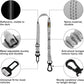 Plutus Pet Dog Seat Belt for Car, Adjustable Dog Car Harness with Carabiner Clip, Reflective Safety Dog Seatbelt Leash with Elastic Bungee, Gray