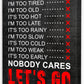 OTINGQD Inspirational Gym Wall Decor,Fitness Quotes Wall Art,Nobody Cares Let's Go Canvas Wall Decor for Home Gym