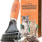 GoPets 2-Sided Dematting & Deshedding Comb for Dogs & Cats, Versatile Undercoat Detangler Brush for Shedding, Matted Hair & Fur Remover Tool, Stress-Free Pet Grooming Rake with Ergonomic Handle