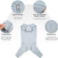 Nanaki Dog Wound Care Shirt, Dog Leg Sleeve To Stop Licking Rear Leg And Abdomen, Doggy Surgery Suit Female Spay,Doggy Onesie For Surgery Female Male, Pet Surgical Recovery Suit Pet Wound Heal Clothes
