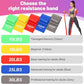 5 Pcs Resistance Bands, Professional Exercise Bands Elastic Stretch Bands for Fitness Yoga Pilates Stretching Strength Training, Workout Bands for Women and Men Home Gym