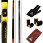 CUESOUL House Bar Pool Cue Sticks,Two Cue Sticks + 2x2 Pool Cue Case Hard