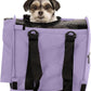 SturdiBag Pro 2.0 Pet Travel Carrier for Cats and Dogs | Soft Sided Pet Carrier Bag with Safety Clips and Seatbelt Straps for Airplane or Car Travel | Cube, Lavender