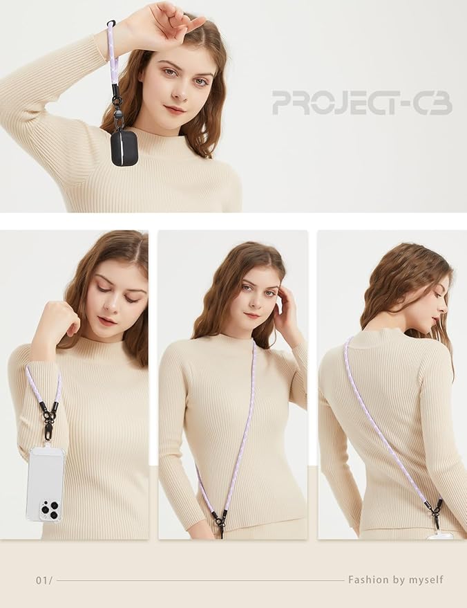project-cb Phone Wrist Strap 1,Tether Tab 2,Phone Wristlet,Lanyard Wrist Strap,Key Holder,KeyChain,KeyRing×2(Blackshadow)