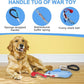 Dog tug of war Toy with Handle,Interactive Dog Toys with Squeak for Aggressive chewers, Durable Bungee Cord Toy with chew Ball