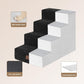 EHEYCIGA Dog Stairs for Bed 18" H, 4-Step Dog Steps for High Bed, Pet Steps for Small Dogs and Cats, Non-Slip Balanced Pet Ramp Indoor, Black
