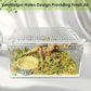 Acrylic Reptile Terrarium Enclosure 9.8" x 5.9" x 5.9" Magnetic Tarantula Breeding Box Transparent Insect Habitat for Jumping Spider Hermit Crab Lizard Sling Isopods Horned Frog Snake Gecko