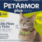 PetArmor Plus Flea and Tick Prevention for Cats, Cat Flea and Tick Treatment, 6 Doses, Waterproof Topical, Fast Acting, Cats Over 1.5 lbs