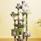 Cat Tree, Cat Tower for Large Cats with 2 Big Platforms, 2 Baskets, condo and Toys, 63" Cat Scratching Posts for Indoor Cats, Green GCT020GR