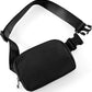 ODODOS Unisex Mini Belt Bag with Adjustable Strap Small Fanny Pack for Workout Running Traveling Hiking, Black