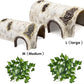Reptile Hide Caves Simulation Tree Hideout Snake Hide Leopard Gecko Terrarium Plastic Plant Leaves Ornament Habitat Shelter Decor for Lizard Hermit Crab Spider Frog Amphibians Medium Size