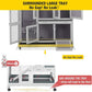 Aivituvin 47" Two Story Rabbit Hutch Bunny Cage with Wheels, Indoor Outdoor Guinea Pig Cage with 2 Deep No Leak Tray