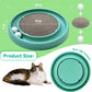 Interactive Cat Ball Track Toy for Indoor Cats, Cat Scratching Board & Exercise Set for Bored Indoor Adult and Kitten Mental & Physical Stimulation, with Spare Ball to Prevent Loss (Green)