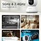 blurams Indoor Security Camera, 5GHz/2.4GHz Dual-Band, 2K PZT Pet Camera with Phone App, 360° Cameras for Home Security, 2-Way Audio, Motion Tracking, Night Vision, Siren, Cloud&SD