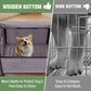 Dog House Outdoor with Anti-Chewing Iron Frame, Weatherproof Dog Kennel for Small Medium Large Dogs Indoor (Grey, 45" x 32.9" x 32.6")