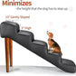 Senneny Black Faux Leather Dog Stairs, for Pets up to 150 lbs, Waterproof, Scratch Resistant Pet Steps/Stairs with High Density Foam and Detachable Wooden Legs, Black, 5 Step