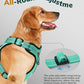 MIDOG No-Pull Dog Harness | Adjustable & Reflective Pet Harness Leash Set for Small Medium Large Dogs Walking, Training| No Choke, Front Clip, Soft Padded Vest with Easy Control Handle - Green, XL