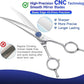 7.5'' Dog Grooming Scissors CNC 440C Blades Sharp and Durable Polished Curved Dog Shears with Blue Diamond Adustable Screws Easy to Use for Groomer and Home User