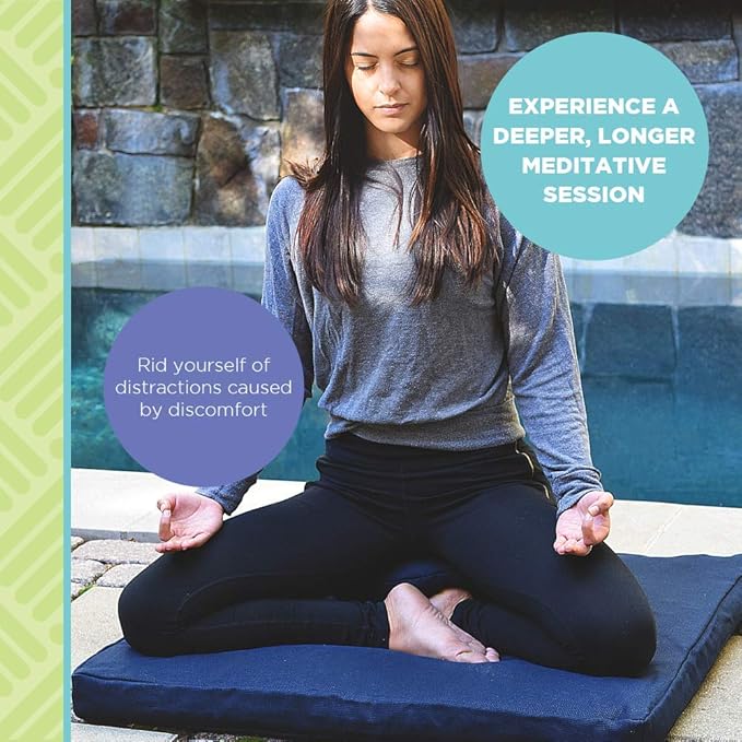 Bean Products Zafu Meditation Pillows for Sitting on Floor, Yoga Cushion, Cotton/Buckwheat Fill Yoga Pillow, Zafu Meditation Cushion, Zen Kneeling Prayer Pad- Made in USA - 14" Round - Purple
