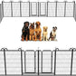 Dog Playpen Outdoor 32 Panels Heavy Duty Dog Fence 47" Height Anti-Rust with Doors Portable for RV Camping Yard, Total 71FT, 406 Sq.ft, Snowy Black