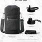 Trebo 128 oz Water Bottle Insulated with Handle, One Gallon Stainless Steel Metal Large Jug, Travel Flask with Straw Spout Lid, Mug Tumbler Cup with Carry Pouch, Keep Cold Hot, Indigo Black
