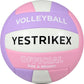 Official Size 5 Glow in The Dark Volleyball, Fluorescent Light Night Volleyball Soft Indoor Outdoor Volleyball Gift Luminous Night Light Ball for Game Gym Training Beach Play with Pump Kit