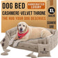 Luxury Dog Bed Chesterfield – Handcrafted Velvet Throne for Dogs | Joint Support, Calming & Temp-Regulating Comfort | Durable 5+ Years, Anti-Claw, Washable 100+ Times – XL, Ivory