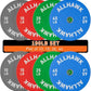 Colorful Olympic Bumper Plates, 2-inch Stainless Steel Insert, Virgin Rubber Weight Plate Set for Barbell Weight Lifting and Strength Training Home Gym