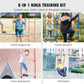 VEVOR Ninja Warrior Obstacle Course for Kids, 1 x 50 ft Weatherproof Slacklines, 500lbs Weight Capacity Monkey Line, Outdoor Playset Equipment, Backyard Toys Training Equipment Set with 10 Obstacles