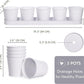 SCANDINORDICA White Herb Planter 5 Pots with Drainage Holes and Tray, Windowsill Planter, Indoor/Outdoor Herb Pots