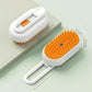 BoBow Cat Steam Brush for Shedding for Cats and Dogs, 3 in 1 Grooming Anti-Static Steam Pet Brush, Massage, Cleaning, Shedding, Combing Long and Short Hair Dogs and Cats (Khaki)