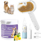 Pet Steam Brush for Dog & Cat – 3-in-1 Spray Hair Removal Comb – Steam Brush for Shedding & Grooming – Spritz Defur Comb – Includes Waterless Shampoo & Dental Wipes