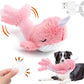Mity rain 2 in 1 Interactive Dog Toys, Fish Dog Toy to Keep Them Busy, Plush Squeaky Dog Toys, Rechargeable Wiggly Pink Pet Toys for Small Medium Large Dogs, Moving Dog Toys for Indoor&Outdoor