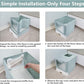 Foldable Cat Litter Box with Lid, Enclosed Potty, Large Top Entry Anti-Splashing Toilet, Easy to Clean Including Litter Scoop and 2-in-1 Cleaning Brush (Blue)