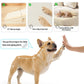 Dog Stairs for Small Dogs and Cats – 2-in-1 Dog Ramp for Bed and Couch, 16.5'' Foldable Wooden Pet Steps, Sturdy Multi-Use Split Ottoman Design, Beige