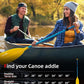 Abahub Adjustable Canoe Paddle Aluminum Shaft, 4'3''-5'3''/130cm-160cm, Floatable Oar for Canoeing Boating Kayaking