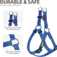 PUPTECK No Pull Dog Harness Soft Adjustable Basic Nylon Step in Puppy Vest Outdoor Walking with ID Tag, Reflecive Navy Blue, S