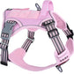 BUMBIN Tactical Dog Harness for Small Dogs No Pull, Famous TIK Tok No Pull Puppy Harness, Fit Smart Reflective Pet Walking Harness for Training, Adjustable Dog Vest Harness with Handle Pink S