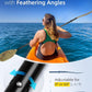 OCEANBROAD Kayak Paddle 86in/218cm, 90.5in/230cm Alloy Shaft 2-Piece Floatable Kayak Oar for Kayaking Canoeing Boating