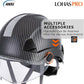 LOHASPRO Hard Hats Construction Safety Helmet with Visor ANSI Z89.1 Approved OSHA Hardhat, Vented Carbon Fiber Hard Hat with Chin Strap Tree Helmet(Black Graphite Pattern with Clear Visor)